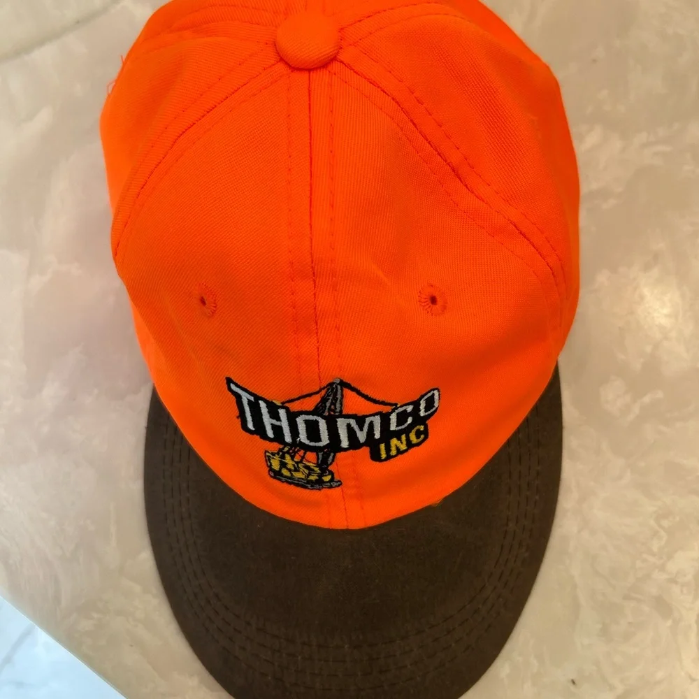 Thomco Inc Orange and Brown Cap, Hunter Orange, Adjustable Size